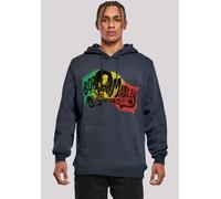 Kapuzenpullover F4NT4STIC "Bob Marley Chords Reggae Music by Rock Off", Herren, Gr. S, blau (navy), Obermaterial: 65% Baumwolle, 35% Polyester, slim fit, Pullover Kapuzenpullover, Premium Qualität, Mu