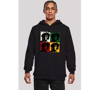 Kapuzenpullover F4NT4STIC "Bob Marley Reggae Music Colour Blocks", Herren, Gr. 5XL, schwarz, Obermaterial: 65% Baumwolle, 35% Polyester, slim fit, Pullover Kapuzenpullover, Premium Qualität, Band, Log