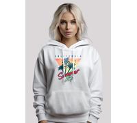 Kapuzenpullover F4NT4STIC "California Palmen Retro", Damen, Gr. XL, weiß, Obermaterial: 65% Baumwolle, 35% Polyester, relaxed fit, Pullover Kapuzenpullover, Premium Qualität (95463155-XL) weiß