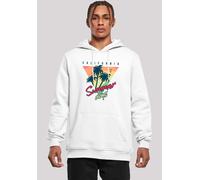 Kapuzenpullover F4NT4STIC "California Palmen Retro", Herren, Gr. XL, weiß, Obermaterial: 65% Baumwolle, 35% Polyester, slim fit, Pullover Kapuzenpullover, Premium Qualität (29546132-XL) weiß