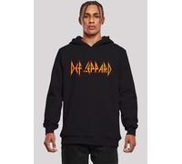 Kapuzenpullover F4NT4STIC "Def Leppard Shatter Logo", Herren, Gr. S, schwarz, Obermaterial: 65% Baumwolle, 35% Polyester, slim fit, Pullover Kapuzenpullover, Premium Qualität (73419446-S) schwarz