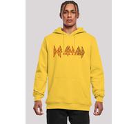 Kapuzenpullover F4NT4STIC "Def Leppard Shatter Logo", Herren, Gr. XXL, gelb (taxi gelb), Obermaterial: 65% Baumwolle, 35% Polyester, slim fit, Pullover Kapuzenpullover, Premium Qualität (14535448-XXL)