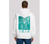 Kapuzenpullover F4NT4STIC "Disney Arielle die Meerjungfrau Hair Stroke", Herren, Gr. 4XL, weiß, Obermaterial: 100% Baumwolle, oversize, Pullover Kapuzenpullover, Print (90861535-4XL) weiß