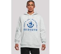 Kapuzenpullover F4NT4STIC "Go North Logo", Herren, Gr. 5XL, grau (erdgrau), Obermaterial: 65% Baumwolle, 35% Polyester, slim fit, Pullover Kapuzenpullover, Print (23100325-5XL) erdgrau