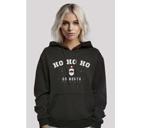Kapuzenpullover F4NT4STIC "Ho Ho Ho Santa Weihnachten", Damen, Gr. XXL, schwarz, Obermaterial: 65% Baumwolle, 35% Polyester, relaxed fit, Pullover Sweatshirt Hoodie, Weihnachten, Geschenk, Logo (49583