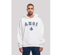 Kapuzenpullover F4NT4STIC "Hoodie Ahoi Knut & Jan Hamburg", Herren, Gr. XL, weiß, Obermaterial: 100% Baumwolle, oversize, Pullover Kapuzenpullover, Print (27971507-XL) weiß