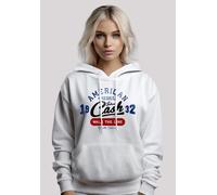 Kapuzenpullover F4NT4STIC "Johnny Cash Music Walk the Line", Damen, Gr. S, weiß, Obermaterial: 65% Baumwolle, 35% Polyester, relaxed fit, Pullover Kapuzenpullover, Premium Qualität, Band, Logo (103369