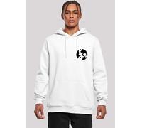 Kapuzenpullover F4NT4STIC "Looney Tunes Bugs Bunny Silhouette Breast Print", Herren, Gr. XL, weiß, Obermaterial: 65% Baumwolle, 35% Polyester, slim fit, Pullover Kapuzenpullover, Print (24964725-XL) w