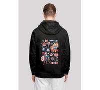 Kapuzenpullover F4NT4STIC "Marvel Thor und Captain America Lebkuchen", Herren, Gr. M, schwarz, Obermaterial: 50% Baumwolle, 50% Polyester, relaxed fit, Pullover Kapuzenpullover, Print (89379031-M) sch