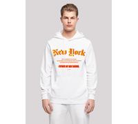 Kapuzenpullover F4NT4STIC "New York HOODIE", Herren, Gr. M, weiß, Obermaterial: 50% Baumwolle, 50% Polyester, relaxed fit, Pullover Kapuzenpullover, Print (41518343-M) weiß