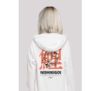 Kapuzenpullover F4NT4STIC "Nishikigoi", Damen, Gr. 5XL, weiß, Obermaterial: 65% Baumwolle, 35% Polyester, relaxed fit, Pullover Kapuzenpullover, Hoodie, Warm, Bequem (34033649-5XL) weiß