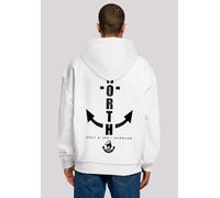 Kapuzenpullover F4NT4STIC "North Anchor Knut & Jan Hamburg", Herren, Gr. 4XL, weiß, Obermaterial: 100% Baumwolle, oversize, Pullover Kapuzenpullover, Print (77708006-4XL) weiß