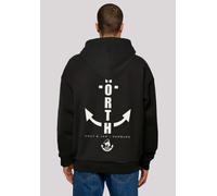 Kapuzenpullover F4NT4STIC "North Anchor Knut & Jan Hamburg", Herren, Gr. XS, schwarz, Obermaterial: 100% Baumwolle, oversize, Pullover Kapuzenpullover, Print (36827949-XS) schwarz