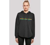 Kapuzenpullover F4NT4STIC "Pink Floyd Prisma Regenbogen Rock Band Herzschlag", Damen, Gr. M, schwarz, Obermaterial: 100% Baumwolle, oversize, Pullover Kapuzenpullover, Print (59714353-M) schwarz
