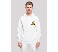 Kapuzenpullover F4NT4STIC "Rubber Duck Wizard HOODIE UNISEX", Herren, Gr. S, weiß, Obermaterial: 50% Baumwolle, 50% Polyester, relaxed fit, Pullover Kapuzenpullover, Print (72082419-S) weiß