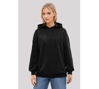 Kapuzenpullover F4NT4STIC "Schmetterling Blumen bestickt", Damen, Gr. L, schwarz, Obermaterial: 80% Baumwolle, 20% Polyester, oversize, Pullover Kapuzenpullover, bestickt, Premium Qualität (12027129-L