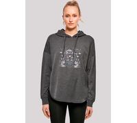 Kapuzenpullover F4NT4STIC "Skelett Paar Valentinstag", Damen, Gr. XS, grau (charcoal), Obermaterial: 100% Baumwolle, oversize, Pullover Kapuzenpullover, Premium Qualität (70778143-XS) charcoal