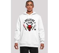Kapuzenpullover F4NT4STIC "Stranger Things Hellfire Club Netflix TV Series", Herren, Gr. 5XL, weiß, Obermaterial: 65% Baumwolle, 35% Polyester, slim fit, Pullover Kapuzenpullover, Premium Qualität (78