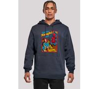 Kapuzenpullover F4NT4STIC "Stranger Things Naughty List Netflix TV Series", Herren, Gr. XL, blau (navy), Obermaterial: 65% Baumwolle, 35% Polyester, slim fit, Pullover Kapuzenpullover, Premium Qualitä