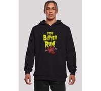 Kapuzenpullover F4NT4STIC "Stranger Things You Better Run Netflix TV Series", Herren, Gr. 3XL, schwarz, Obermaterial: 65% Baumwolle, 35% Polyester, slim fit, Pullover Kapuzenpullover, Premium Qualität