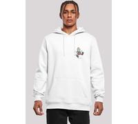 Kapuzenpullover F4NT4STIC "Tom and Jerry TV Serie Faux Frankenstein Tom", Herren, Gr. S, weiß, Obermaterial: 65% Baumwolle, 35% Polyester, slim fit, Pullover, Herren,Premium Merch,Slim-Fit,Kapuzenpull