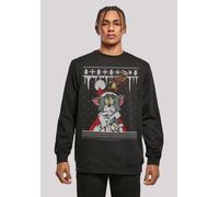 Kapuzenpullover F4NT4STIC "Tom und Jerry Christmas Weihnachten Isle", Herren, Gr. S, schwarz, Obermaterial: 50% Baumwolle, 50% Polyester, relaxed fit, Rundhals, Pullover Kapuzenpullover, Print (782238