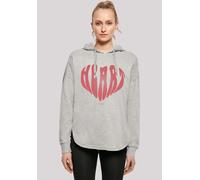 Kapuzenpullover F4NT4STIC "Valentinstag Herz Rot", Damen, Gr. M, grau, Obermaterial: 100% Baumwolle, oversize, Pullover Kapuzenpullover, Print (21836714-M) grau