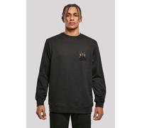 Kapuzenpullover F4NT4STIC "Wizard Cat CREW", Damen, Gr. S, schwarz, Obermaterial: 50% Baumwolle, 50% Polyester, relaxed fit, Rundhals, Pullover Kapuzenpullover, Print (37363242-S) schwarz