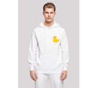 Kapuzenpullover F4NT4STIC "Yellow Rubber Duck HOODIE UNISEX", Herren, Gr. XS, weiß, Obermaterial: 50% Baumwolle, 50% Polyester, relaxed fit, Pullover Kapuzenpullover, Print (87321845-XS) weiß