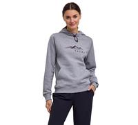 Kapuzenpullover FALKE "FALKE Hoodie", Damen, Gr. M, grau (grau, heather (3757)), Pullover Kapuzenpullover (77298243-M) grau, heather (3757)