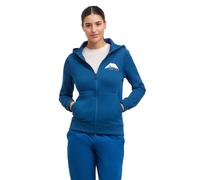 Kapuzenpullover FALKE "FALKE Zip-Jacke", Damen, Gr. S, blau (blau pond (6598)), Pullover Kapuzenpullover (93971818-S) blau pond (6598)