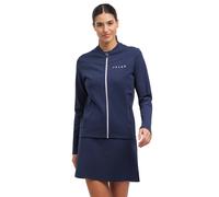 Kapuzenpullover FALKE "FALKE Zip-Jacke", Damen, Gr. XS, blau (space blau (6116)), Pullover Kapuzenpullover (78985351-XS) space blau (6116)