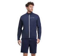 Kapuzenpullover FALKE "FALKE Zip-Jacke", Herren, Gr. S, blau (space blau (6116)), Pullover Kapuzenpullover (69406856-S) space blau (6116)