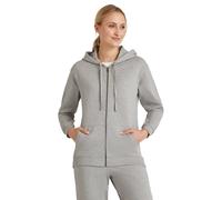 Kapuzenpullover FALKE "Sweat", Damen, Gr. L, grau (grau, heather (3757)), Pullover Kapuzenpullover (72592047-L) grau, heather (3757)