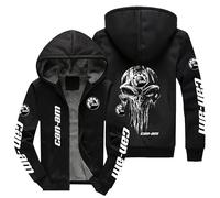 Kapuzenpullover für Herren Can-am Print Winter Warm Thick Pullover Gefüttert Fleece Casual Hoodie mit Reißverschluss Sweatshirt - Jugend Geschenke-B||M
