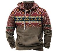 Kapuzenpullover Für Herren Vintage Cowboy Streetwear Retro Baggy Hoodie Freizeit Aztec Pullover mit Kapuze Western Gedruckt Oberteile Langarm Sweatshirt Sport Hoody Herbst Winter Warme Oberteile