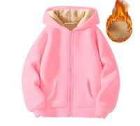 Kapuzenpullover für Jungen Mädchen Fleece-Kapuzenpullover mit Reißverschluss Amazon Essentials Kapuzenjacke Jungen Sweatjacke Kinder Zip Up Hoodie (Rosa, 11-12 Years)