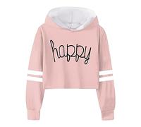Kapuzenpullover Für Mädchen Pullover Sweatshirt mit Kapuzen Mode Buchstaben Drucke Langarm Kapuzenpulli Sweatshirt Kinder Mädchen Pulli Hoodie Oberteile Langarmshirt 3-12 Jahre