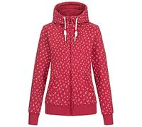 Ankerglut Damen Hoodie Sweatshirt Sweatjacke Langarmshirt #ankergluthafen Kapuzenpullover, red, 46