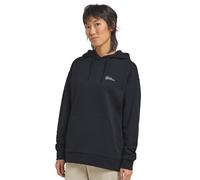 Kapuzenpullover JACK WOLFSKIN "ESSENTIAL HOODIE W", Damen, Gr. XL (46), blau (schwarz, navy), Obermaterial: 100% Baumwolle, Pullover Kapuzenpullover (67740515-XL) schwarz, navy