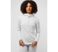 Kapuzenpullover JACK WOLFSKIN "PRELIGHT TRAIL HOODY W", Damen, Gr. L (42/44), grau (cool, grau), Obermaterial: 84% Polyester, 16% Elasthan, Pullover Kapuzenpullover (46612908-L)