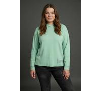 Kapuzenpullover KANGAROOS, Damen, Gr. 44/46, hellgrün, Feinstrick, Obermaterial: 50% Viskose, 26% Polyester, 24% Polyamid, lässig geschnitten hüftlang, Aufschlag, Pullover Kapuzenpullover, aus Viskose
