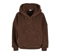 Kapuzenpullover KARL KANI "Karl Kani Damen KW223-058-2 Small Signature Teddy OS Hoddie", Damen, Gr. S, schwarz braun, 100% Polyester, unifarben, normal, ohne Ausschnitt, Pullover Kapuzenpullover (9728