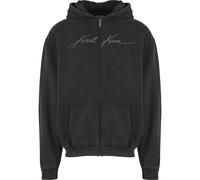 Kapuzenpullover KARL KANI "Karl Kani Karl Kani Autograph Heavy OS Zip Hoodie", Herren, Gr. XS, schwarz, 100% Baumwolle, unifarben, oversize, ohne Ausschnitt, Pullover Kapuzenpullover (35505611-XS) sch