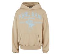 Kapuzenpullover KARL KANI "Karl Kani Karl Kani Kani Street Academy OS Hoodie", Herren, Gr. S, beige (sand), 65% Baumwolle, 35% Polyester, mehrfarbig, oversize, ohne Ausschnitt, Pullover Kapuzenpullove