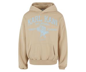 Kapuzenpullover KARL KANI "Karl Kani Karl Kani Kani Street Academy OS Hoodie", Herren, Gr. S, beige (sand), 65% Baumwolle, 35% Polyester, mehrfarbig, oversize, ohne Ausschnitt, Pullover Kapuzenpullove