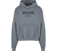 Kapuzenpullover KARL KANI "Karl Kani Karl Kani Retro Sprayed OS Hoodie", Herren, Gr. S, grau (anthrazit), 100% Baumwolle, mehrfarbig, oversize, ohne Ausschnitt, Pullover Kapuzenpullover (62403809-S) a