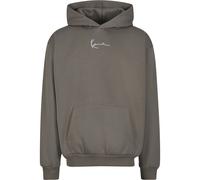 Kapuzenpullover KARL KANI "Karl Kani Karl Kani Small Signature Essential OS Hoodie", Herren, Gr. S, braun (anthrazit), 65% Baumwolle, 35% Polyester, unifarben, oversize, ohne Ausschnitt, Pullover Kapu