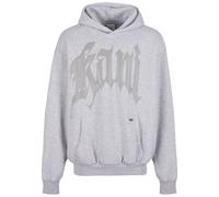 Kapuzenpullover KARL KANI "Karl Kani KK Puffy Kani Os Hoodie", Herren, Gr. XS, grau, 70% Baumwolle, 30% Polyester, mehrfarbig, relaxed fit, ohne Ausschnitt, Pullover Kapuzenpullover (51942667-XS) grau