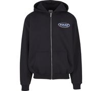 Kapuzenpullover KARL KANI "Karl Kani Woven Signature Chrome Zip Hoodie", Herren, Gr. XS, schwarz, 65% Baumwolle, 35% Polyester, mehrfarbig, normal, ohne Ausschnitt, Pullover Kapuzenpullover (12587268-